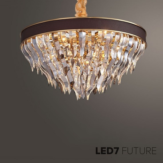 Ritz - Crystal Leather Chandelier